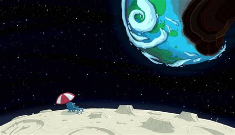 Earth is first seen in the real you but the first time. Ooo from a distance : adventuretime