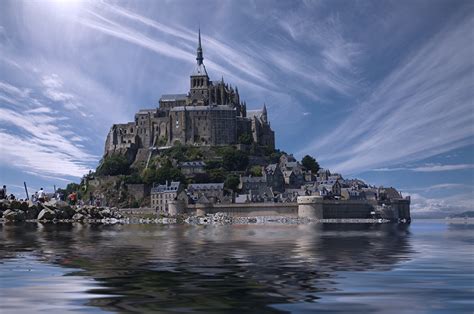 Photos France Castle Of Mont Saint Michel Normandy Castles Island