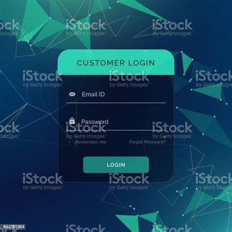 Creative Login Form Ui Template For Your Web Or App Design Stock