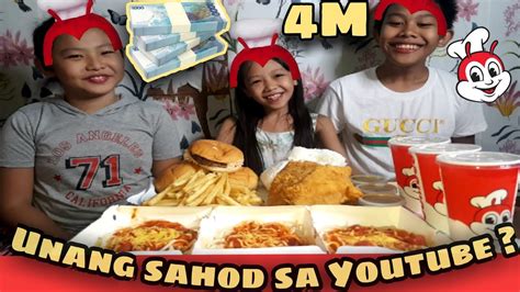 Jollibee Mukbang Pinoy Kids Mukbang Mukbang Philippines Youtube