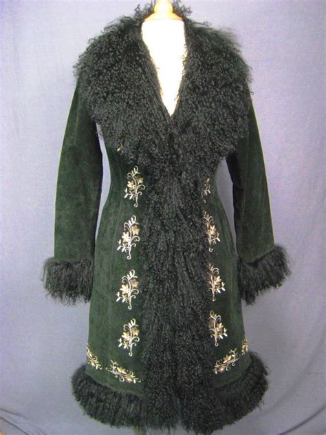 Long Vintage Mongolian Lamb Fur And Suede Leather By Vtgreruns 11000