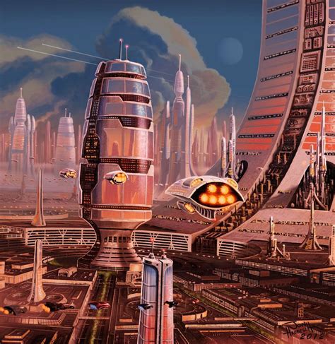 Future City By John Rubesch Sci Fi City Futuristic City Futuristic