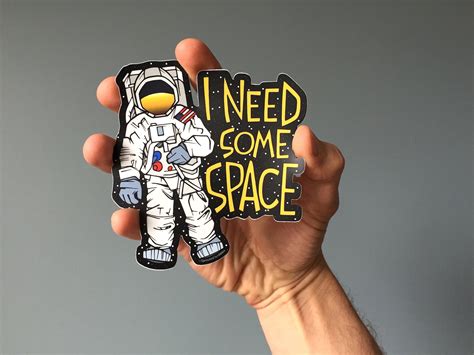 Astronaut Space Sticker Or Cm Or Etsy