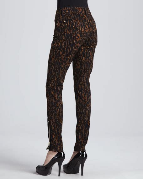 7 For All Mankind Leopard Print Skinny Jeans