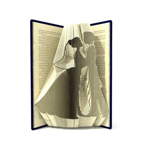 Liebesromane, fantasy, krimis, romane, thriller. Book folding pattern BRIDE and GROOM 227 folds Tutorial