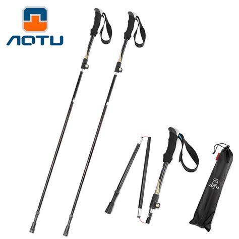 2x Adjustable Trekking Poles Lightweight Telescopic Walking Sticks