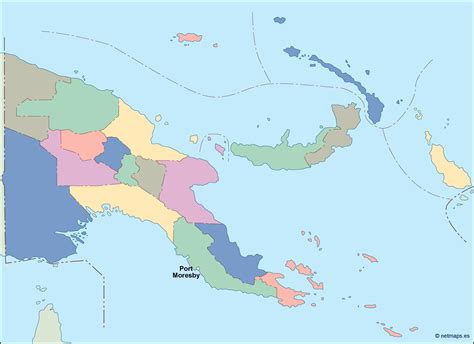 Papua New Guinea Vector Map Eps Illustrator Map Vector World Maps