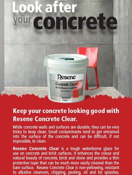 Look After Your Concrete With Resene Concrete Clear