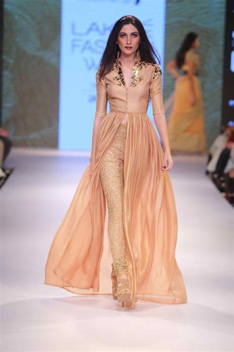 Z Fashion Trend Peach Indo Western Style Party Wear Dress Dress Indian