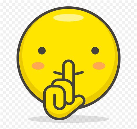 Shushing Face Emoji Clipart Happy Smileyshush Emoticon Free