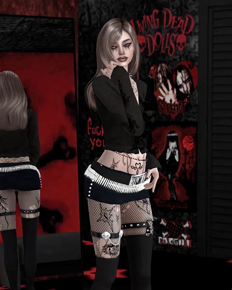 Emo Goth Sims Cc Imvu Aesthetic Art Punk Bad Girls Videogames