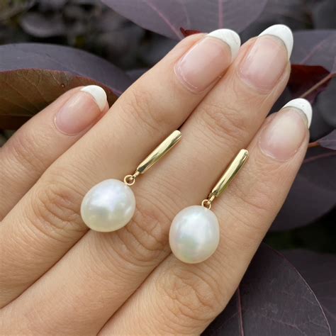 Drop Pearl Gold Earrings Chique To Antique Jewellery