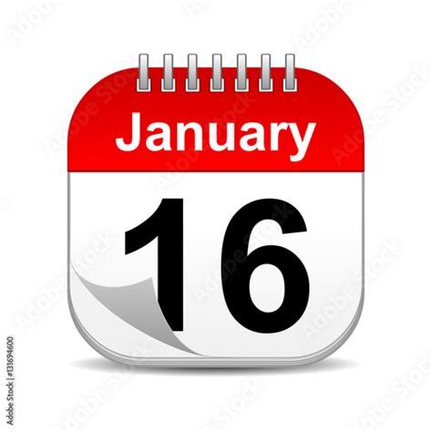January 16 Calendar Icon Stock Photo And Royalty Free Images On