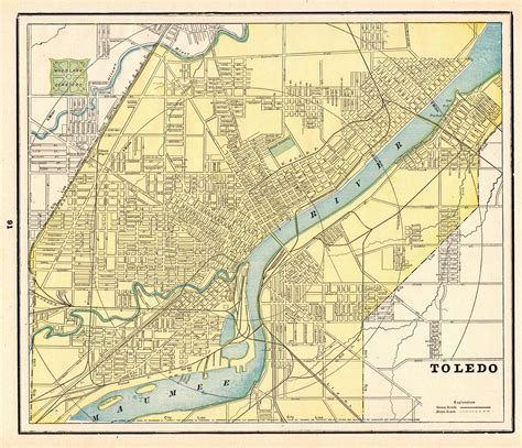1900 Antique Toledo Street Map Of Toledo Ohio City Map