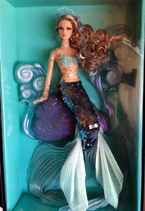 gold label mermaid barbie shimmers above and beneath the water mermaid barbie glamour dolls