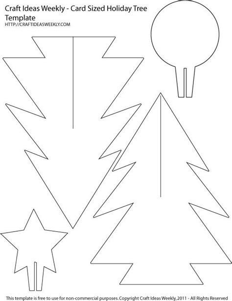 Card Sized Paper Christmas Tree Template Christmas Tree Template