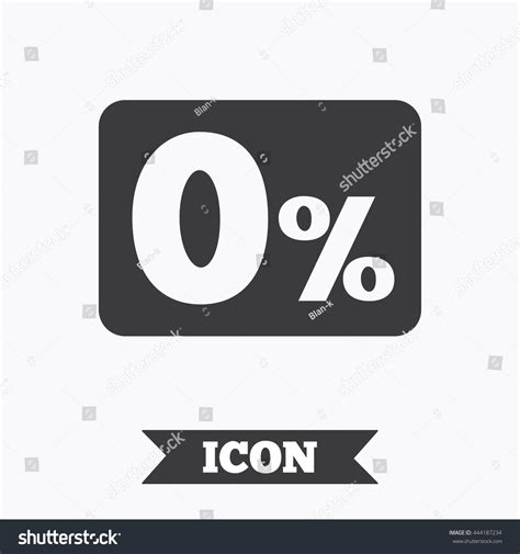 Zero Percent Sign Icon Zero Credit Symbol Best Royalty Free Stock