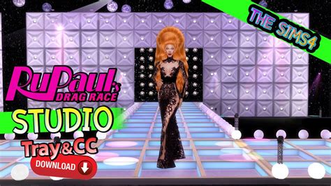 The Sims4 Rupauls Drag Race Studio Download Cc And Tray Youtube