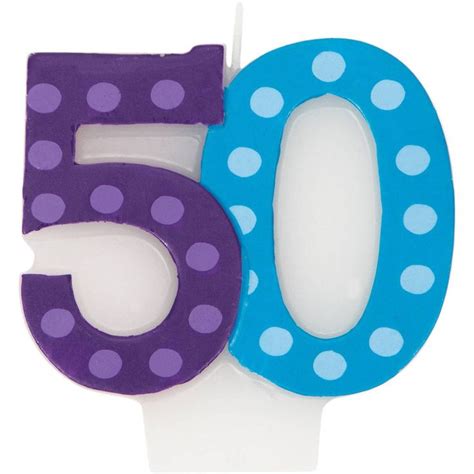 Bright And Bold 50th Birthday Candle 50th Birthday Candles 50th