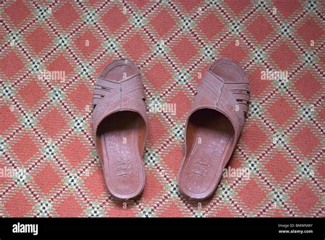Turkish Slippers At A Mosque In Antalya Turkey Asia Stock Photo Alamy