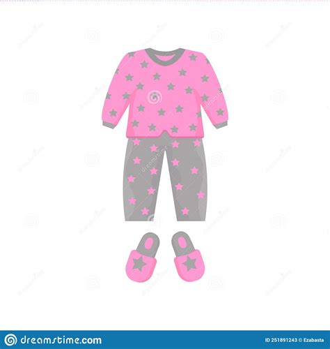 Illustration Of Isolated Pajamas With A Slipper Stock Vector