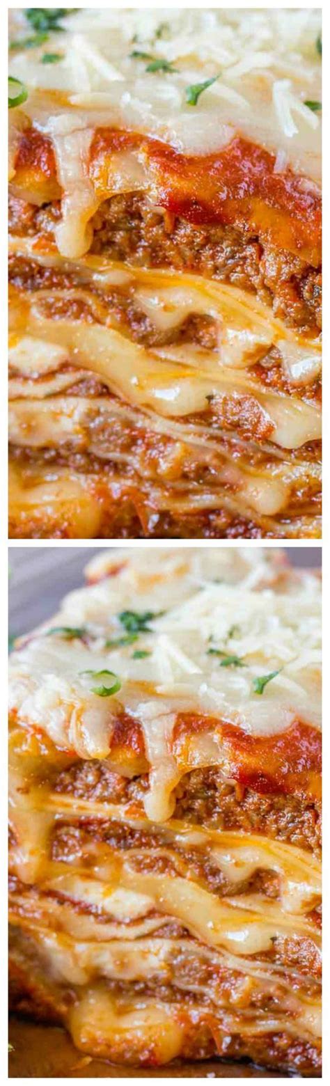 Ultimate Meat Lasagna ~ With Four Cheeses A Homemade Marinara Sauce