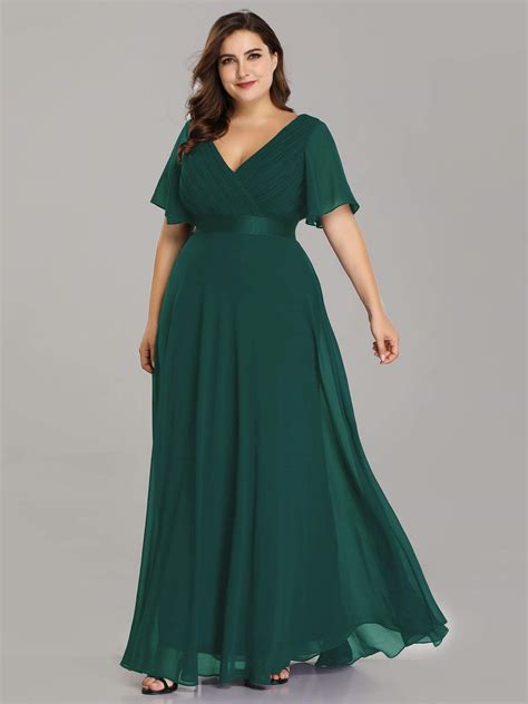 Womens Formal Dresses Plus Size ~ Plus Dresses Size Formal Dress Evening Green Chiffon Prom
