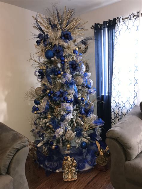 Pin by Ari Morales on Christmas 2017 Royal Blue and Gold Christmas Tree