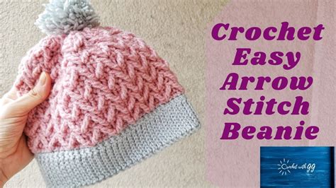 Crochet Easy Arrow Stitch Beanie Beginner Friendly Tutorial Youtube
