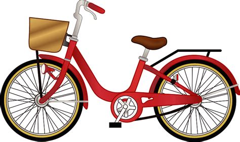 Red City Bicycle clipart. Free download transparent .PNG | Creazilla png image