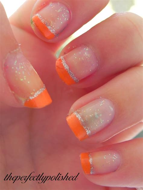 Orange French Manicure Wedding Nails French Manicure Nail Designs