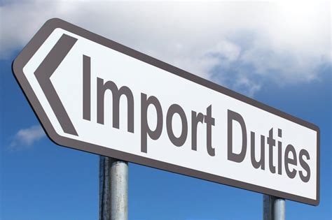 Import Duties Highway Sign Image