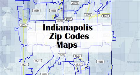 Indianapolis Area Zip Code Map