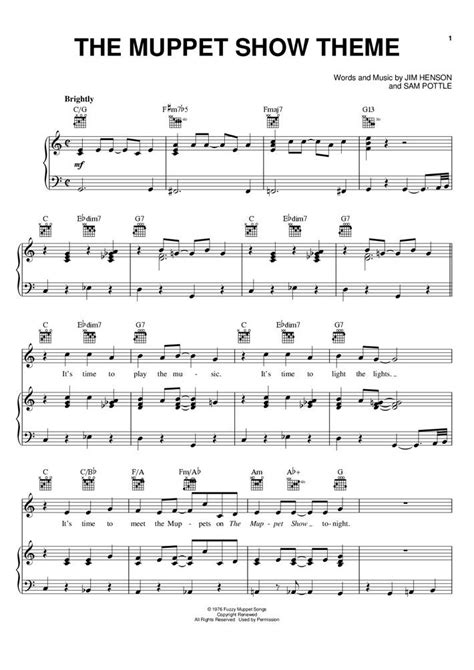 Muppet Show Theme Piano Sheet Music By The Muppets At Onlinepianist