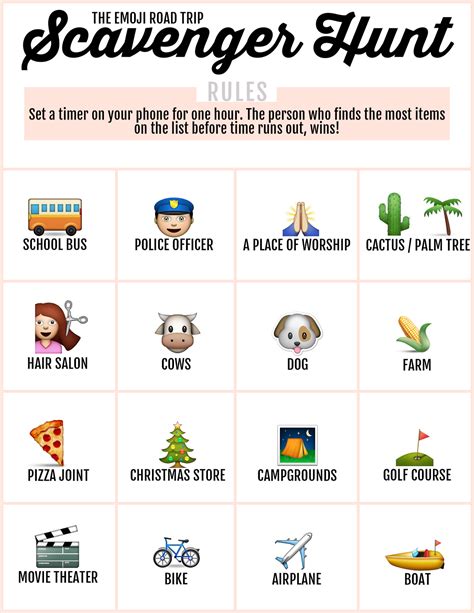 Play a road trip scavenger hunt with the whole family on your next vacation. Road Trip Scavenger Hunt Free Printable - Scavenger Ideas ...