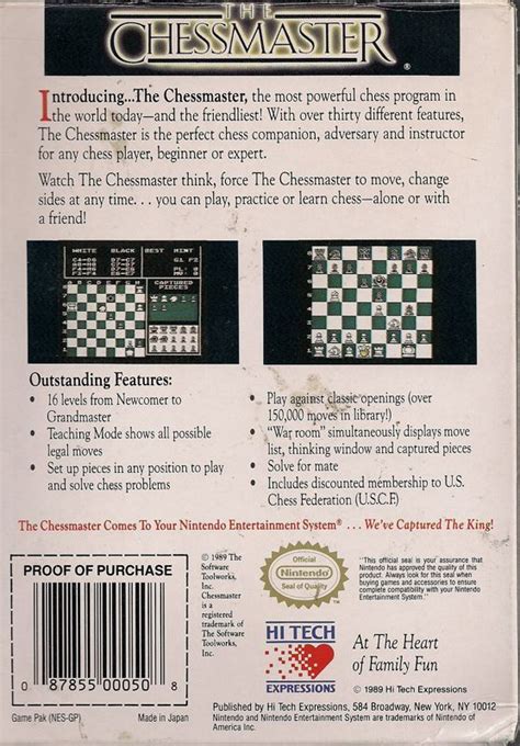 The Chessmaster 1989 Box Cover Art Mobygames