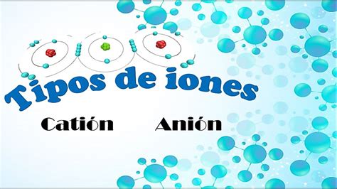 Tipos De Iones Cationes Y Aniones En Los Elementos Químicos