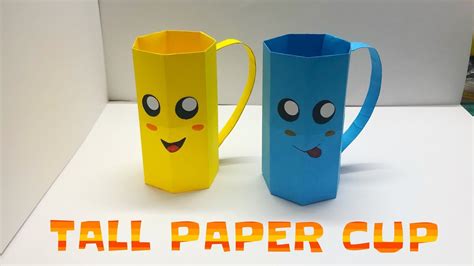 Diy Tall Paper Cup Paper Crafts For School Paper Craft Easy