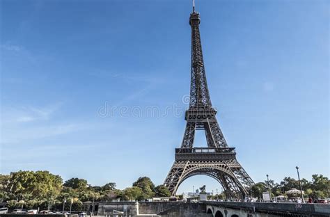 Panoramic View Of The Eiffel Tower In Paris Stock Photo Image Of
