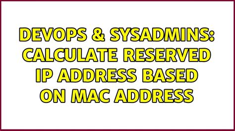 Aug 13, 2021 · # homebrew (mac os x) if you are using a mac, rabbitmq can be installed using homebrew (opens new window) by typing brew install rabbitmq. DevOps & SysAdmins: calculate reserved ip address based on mac address > BENISNOUS