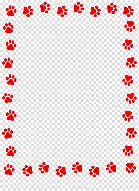 Red Dog Paw Print Background