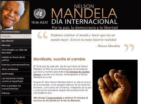 18 De Julio Día Internacional De Nelson Mandela Geografía Social