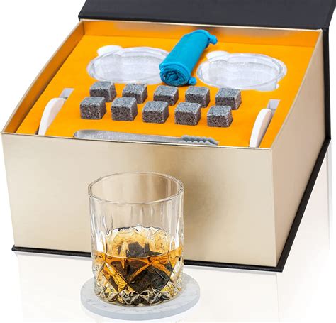 China Whiskey Stone T Set For Men Bourbon Glasses And Stones Set With Ts Box Manufacturers