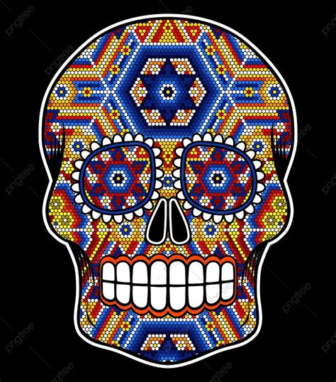 Mexico Skull Vector Art Png Vector Illustration Of Colorful Beaded