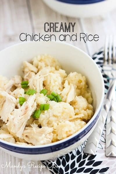 Creamy Chicken And Rice Mandys Recipe Box