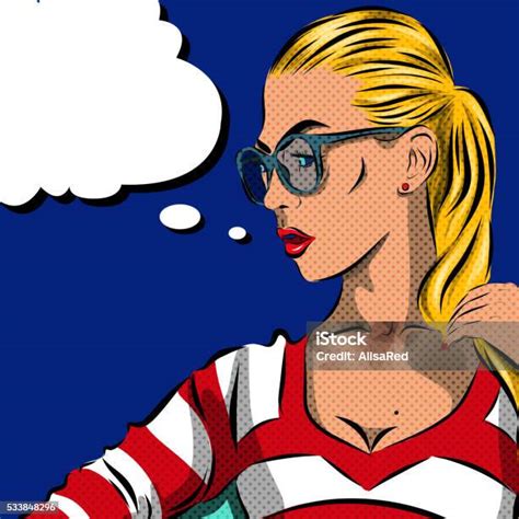 팝아트 있는 여성 선글라스on 는 폴카도트 만화에 대한 스톡 벡터 아트 및 기타 이미지 만화 모던 양식 벡터 Istock