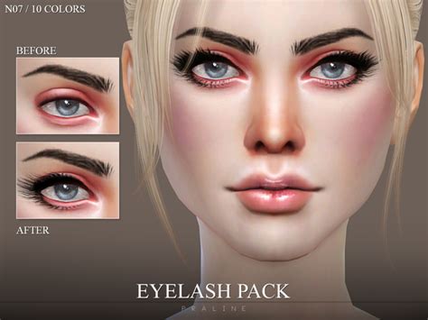Pralinesims Eyelash Pack N07 Makeup Cc Sims 4 Cc Makeup Queen Makeup