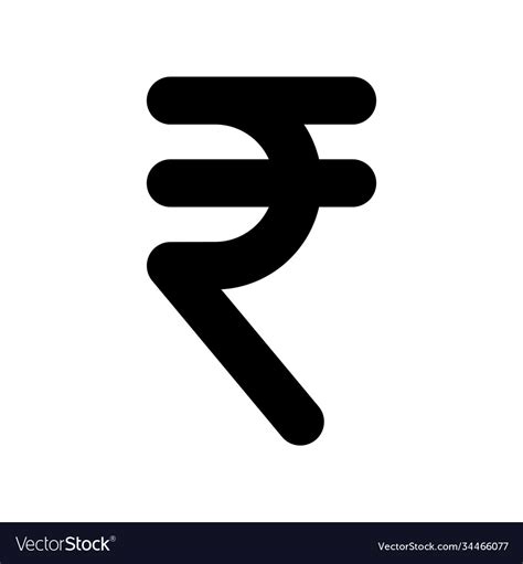 Indian Rupee Currency Symbol Inr Money Icon Vector Image