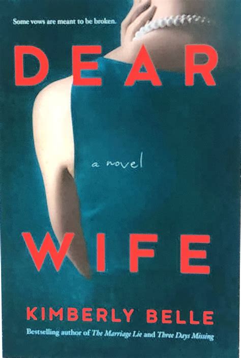 Linda’s Book Obsession Review’s “dear Wife” By Kimberly Belle Park Row June 25 2019