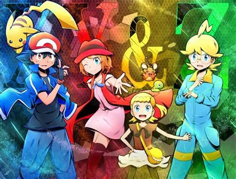 Ash And Pikachu With Their Kalos Friends ♡ I Give Good Credit To Whoever Made This 👏